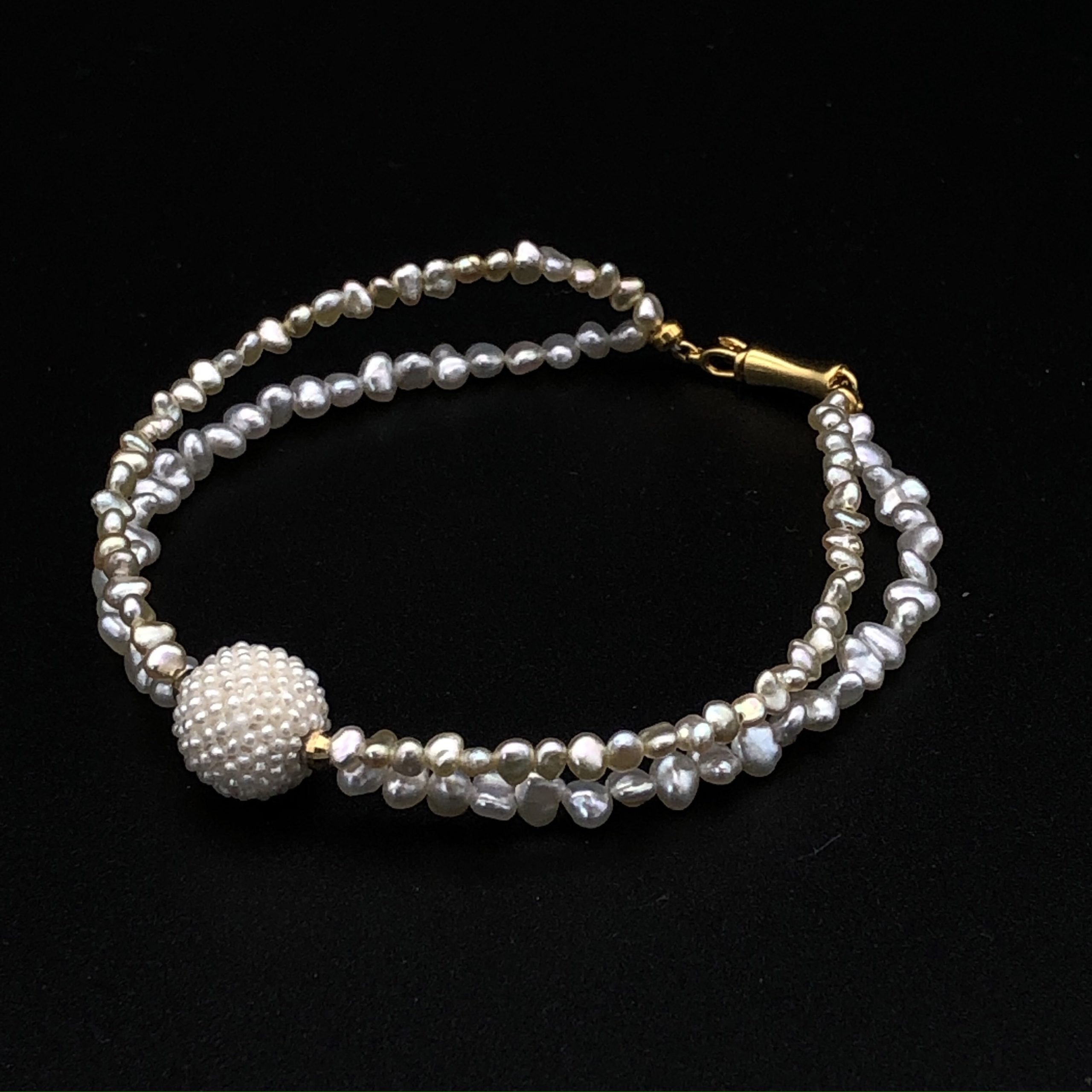 Cultured Pearl Bracelet 6 – 6.5mm 14k White Gold - petersuchyjewelers